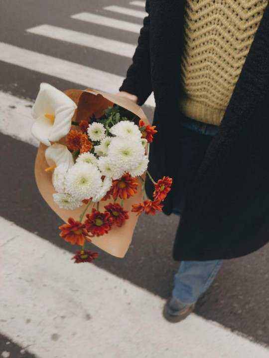 Florist arranging bouquets